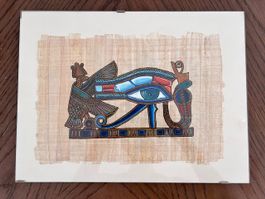 Quadro Papiro Egiziano 40x30 cm - Occhio di Horus incornicia