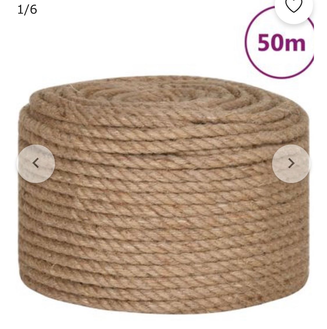 Baustoffe: Neues Originalverpacktes Juteseil 50m – Neu und originalverpackt aus Lohn-Ammannsegg von