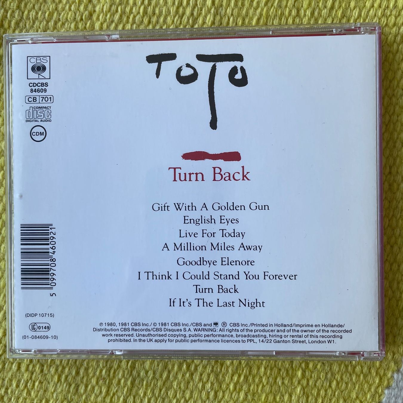 CD: TOTO-TURN BACK – Usato da Rorschacherberg venduto da CD-Roli 1