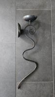 Kerze-Wandleuchter Metall schwarz - NEU