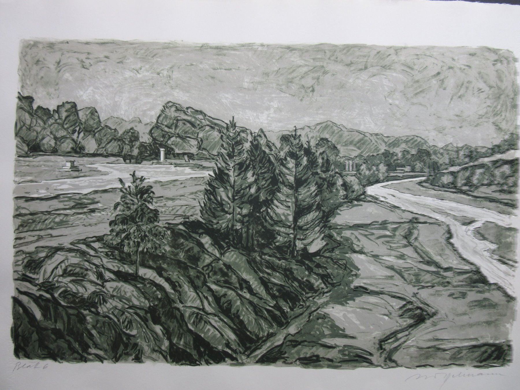 Grafica & Litografie: Diggelmann Alex Walter  LITHOGRAPHIE SIGNIERT – Usato da Gersau venduto da grafik-kunst