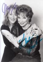 Meryl Streep + Shirley MacLaine - altes, orig. sign. Halbgro