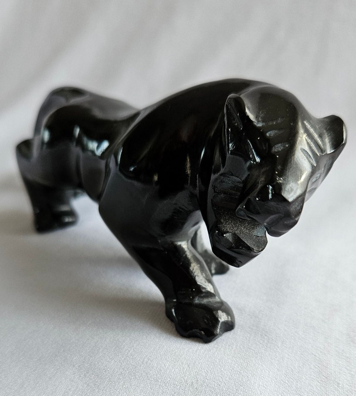 Figuren: Pather Figur aus schwarzen ONYX Handmade – Gebraucht aus Uttwil von TG-Lupa