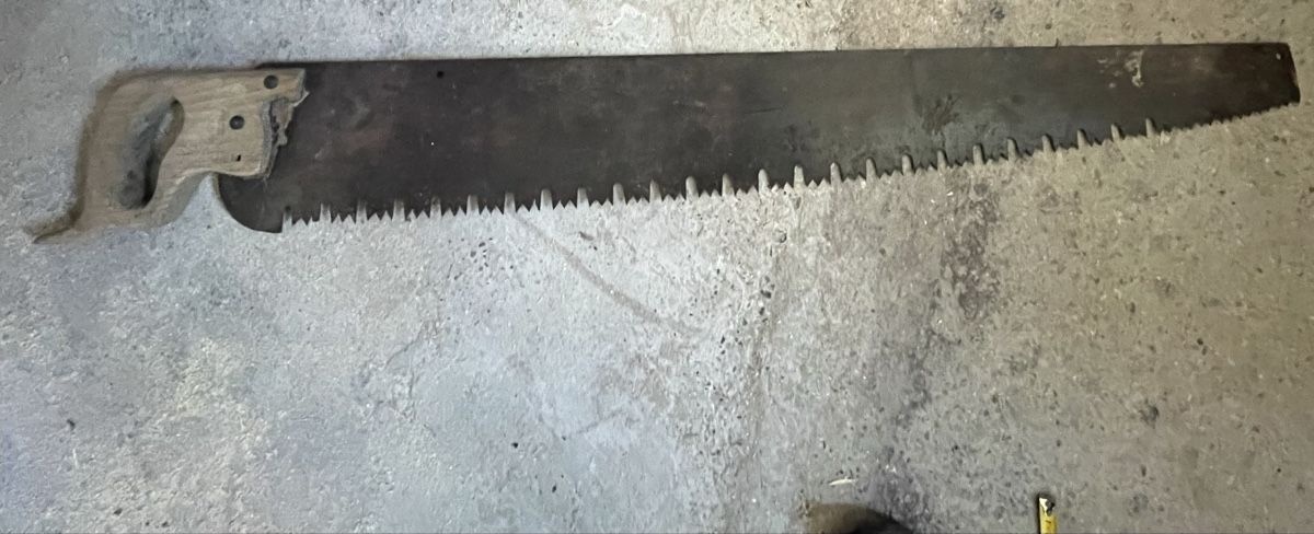 Seghe: sehr grosse Handsäge, Holzsäge, 110 cm lang – Usato da Wila venduto da Fritz-Wila 1