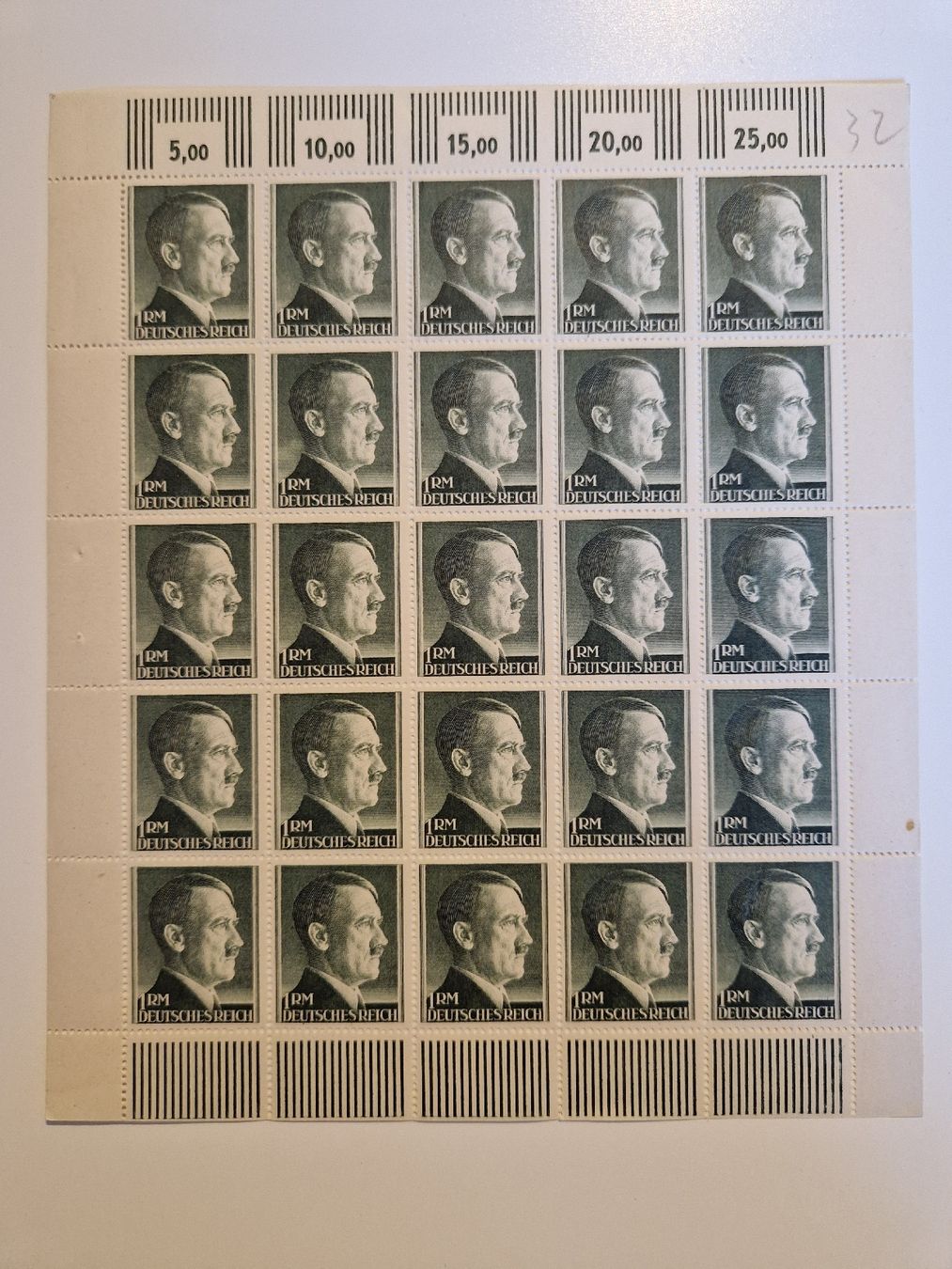 Tutti i francobolli: Deutsches Reich Adolf Hitler Bogen postfrisch  – Nuovo (secondo la descrizione) da St. Gallen venduto da Enrico_SG
