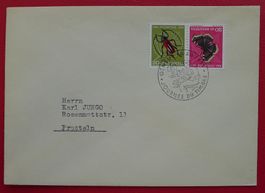 1953, K44 sauber auf Brief, Tag der Briefmarke GENEVE
