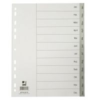 Q-CONNECT® Register Vollformat aus PP, Jan-Dez