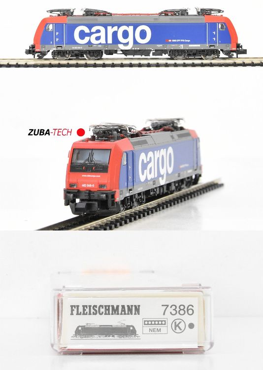 Fleischmann 7386 E-Lok Re 482 SBB Cargo Spur N GS Analog OVP