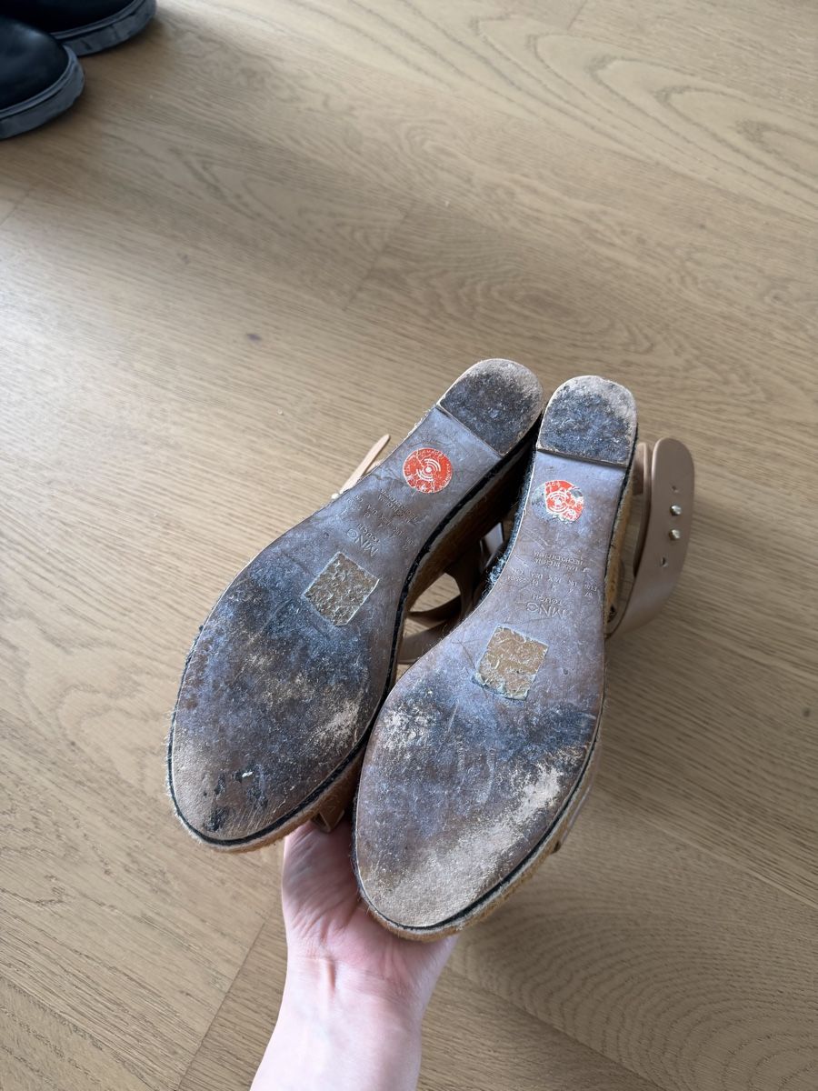 Mango Scarpe da donna: Mango Leather Wedge Sandal Size 37 – Usato da Olten venduto da Solongoo 2