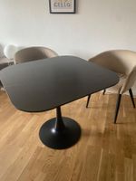 Esstisch mit zwei Stühlen schwarz beige