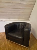 Zanotta Onda Sessel – schwarzes Leder Chrom  Designklassik