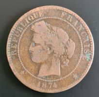 10 Centimes 1874 Frankreich France Münze Coin Monnaie Money