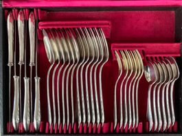 Besteck 90er Silberauflage 39 Teile Vintage guter Zustand