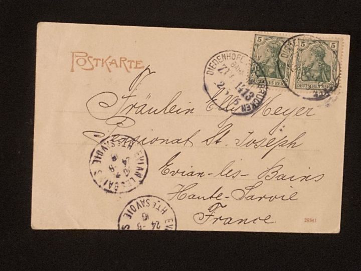Cartoline postali: Völklingen -Wilhelmstrasse  - AK  - 1899 – Usato da zürich venduto da papalapa 1