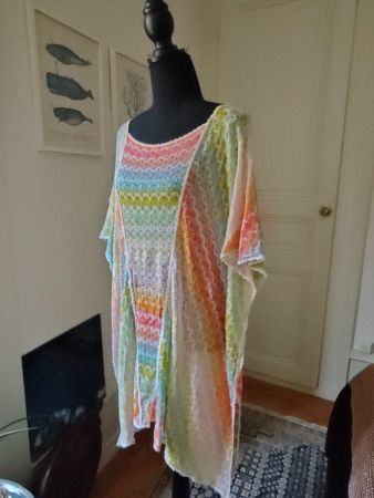 Missoni knit multicolour rainbow  beach swim coverup 44IT ML