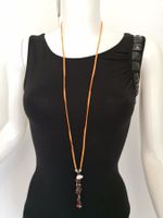 🤩ZARA LEDER HALSKETTE MIT MUSCHEL NEU