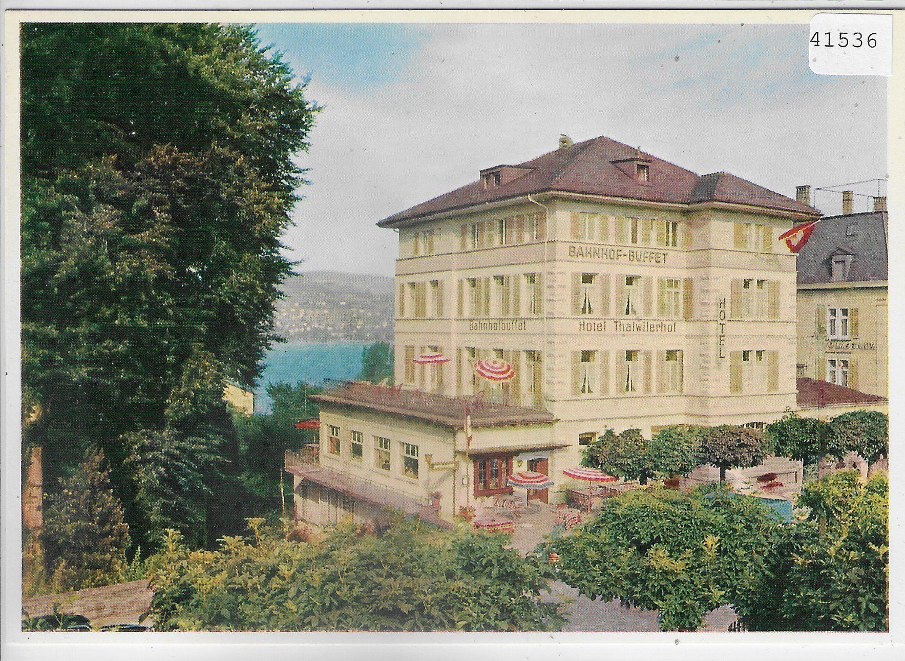 Cartoline postali: Thalwil - Hotel Thalwilerhof/Bahnhofbuffet – Usato da Ettingen venduto da Kartenplanet