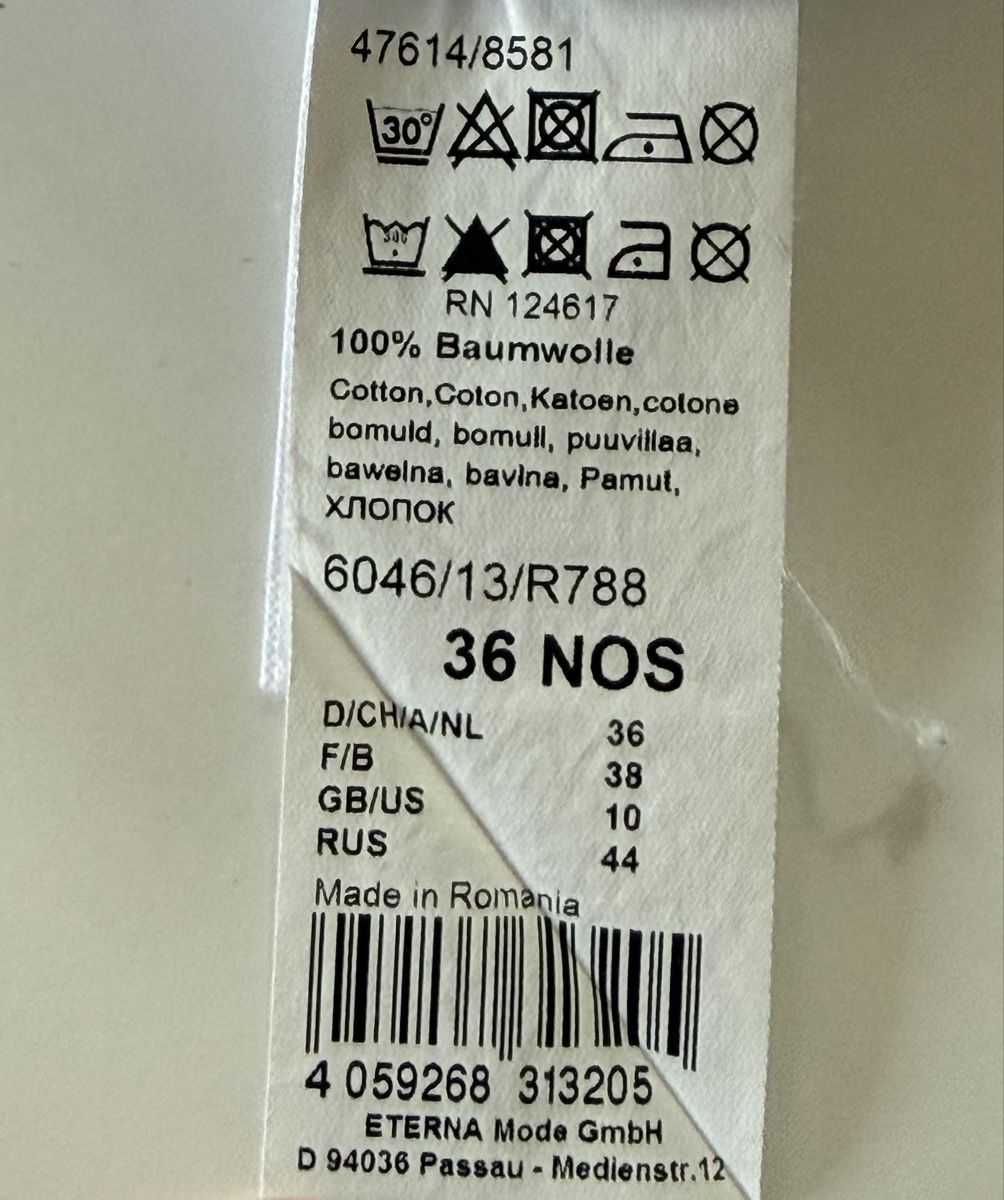 Eterna Blusen:  ETERNA Bluse gestreift mit 3/4‑Ärmeln,  Gr. 36.           – Gebraucht aus Bad Ragaz von ako_8l5y 5