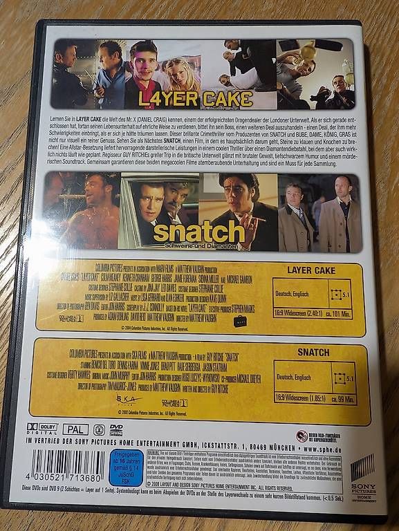 Tous les DVDs: DVD Layer Cake + Snatch Doppelpack – D'occasion à Zug par randensalatistgesund