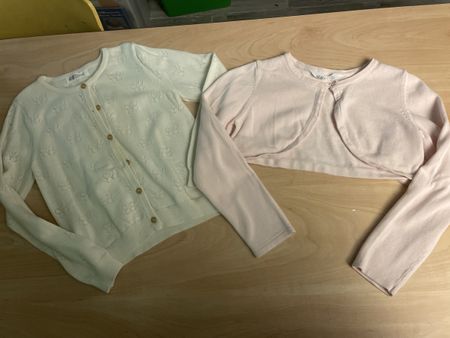 2 H&M Mädchen Cardigan/Bolero Gr. 122/128 Neu/Baumwolle