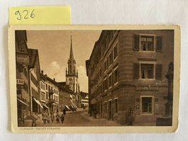 alte Ansichtskarte Uznach Hauptstrasse, ungelaufen