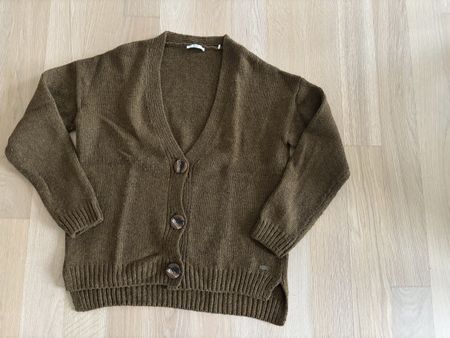 Strickjacke edc XL oliv/ braun
