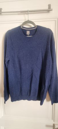Merino caschmire Pullover blau Grösse L guter Zustand