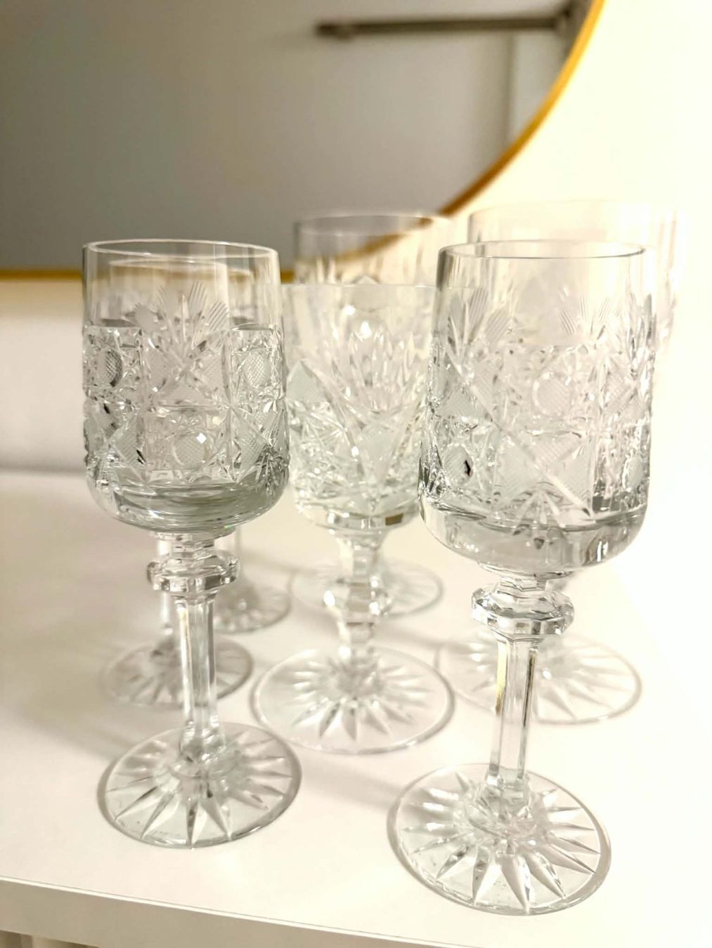 Bicchieri: 7 Gläser BOHEMIAN Crystal – Usato da Bern venduto da MIR-IAM 1