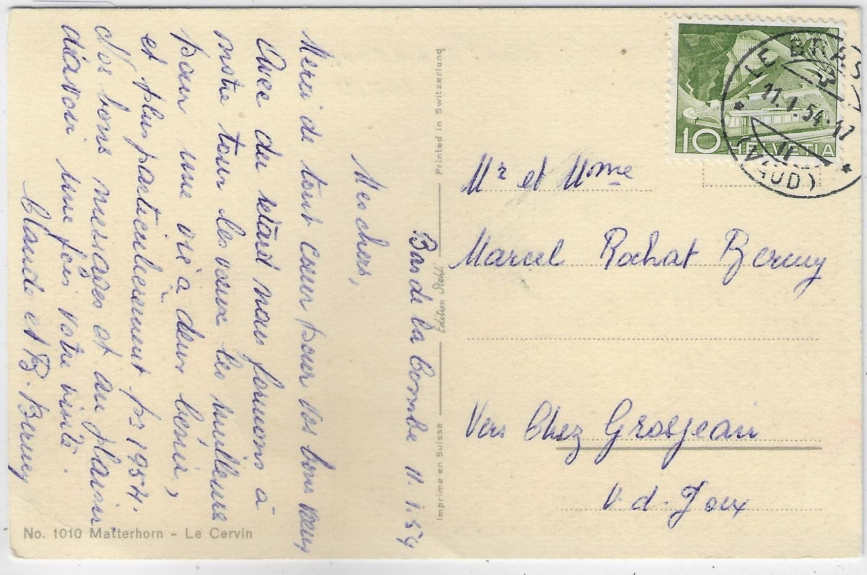Cartoline postali: Zermatt - Matterhorn - Litho – Usato da Ettingen venduto da Kartenplanet 1