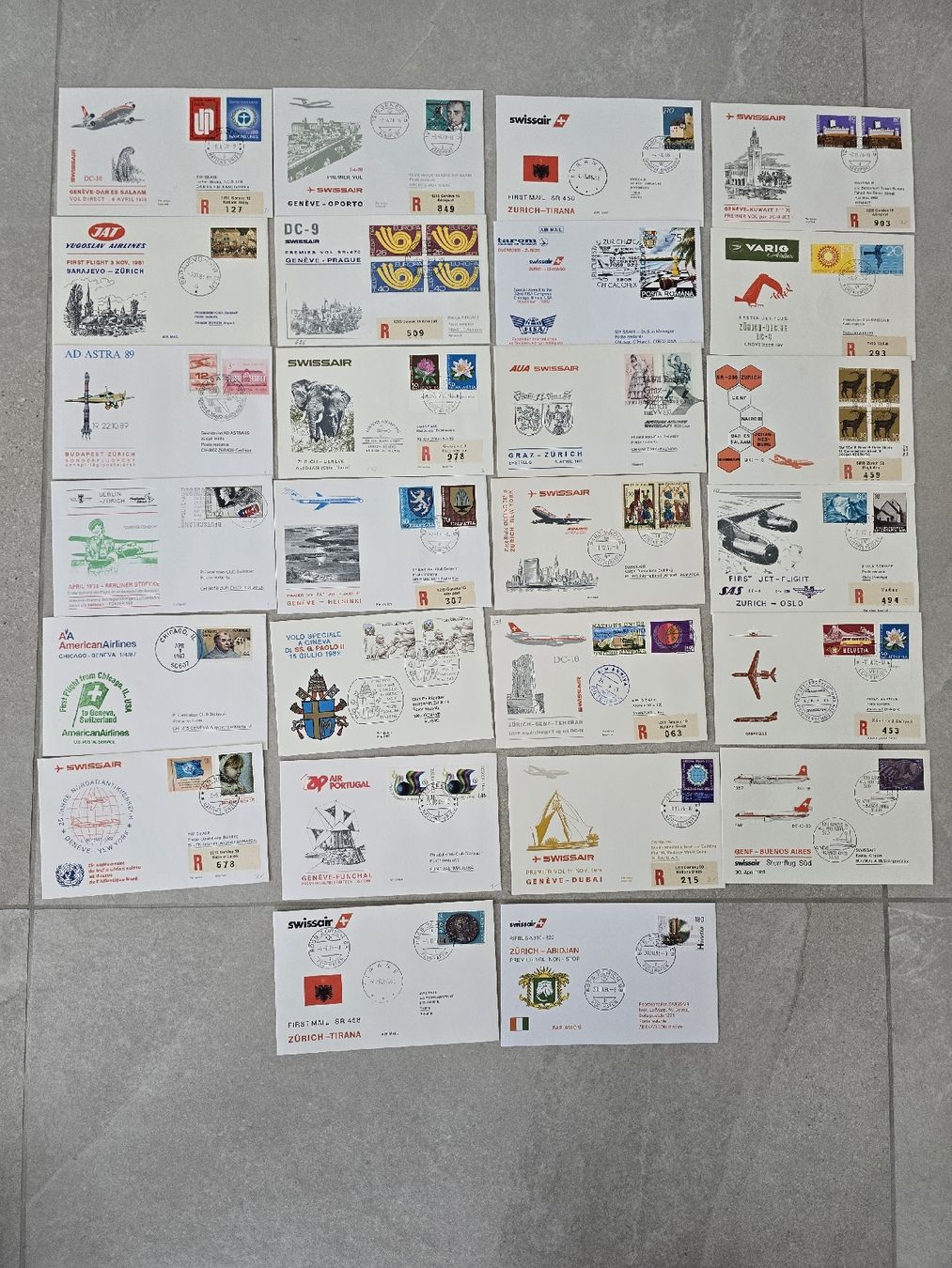 Tutti i francobolli: Seltene Flugpost-Sammlung: Swissair – Nuovo (secondo la descrizione) da Uznach venduto da Ardi012