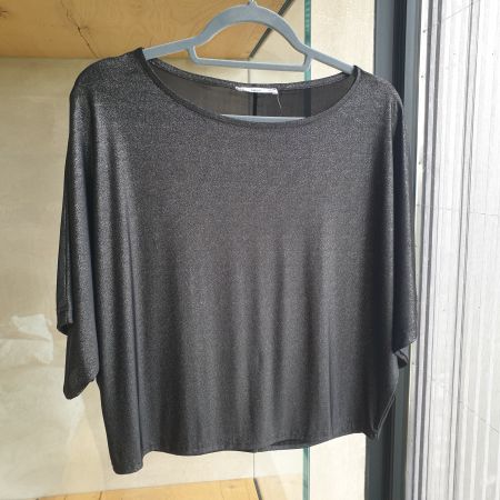 🐸 MNG MANGO BLUSE SILBER S ULTRA SAMTIG NICHT KRATZEND NEU