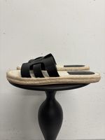 Schwarze H&M Sandalen Slipper Gr. 40 Bast