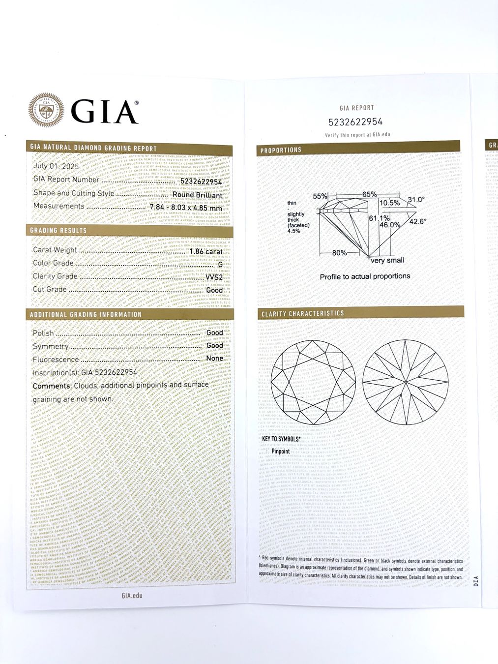 Pierres précieuses: Diamant 1.86ct G VVS2 GIA – D'occasion à Renens VD par Diademe.sarl 1