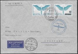 1939 Landi-Meldflug Solothurn Frankatur spez. selten ab 1.-