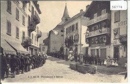 Salvan - la Procession de St. Maurice - animee