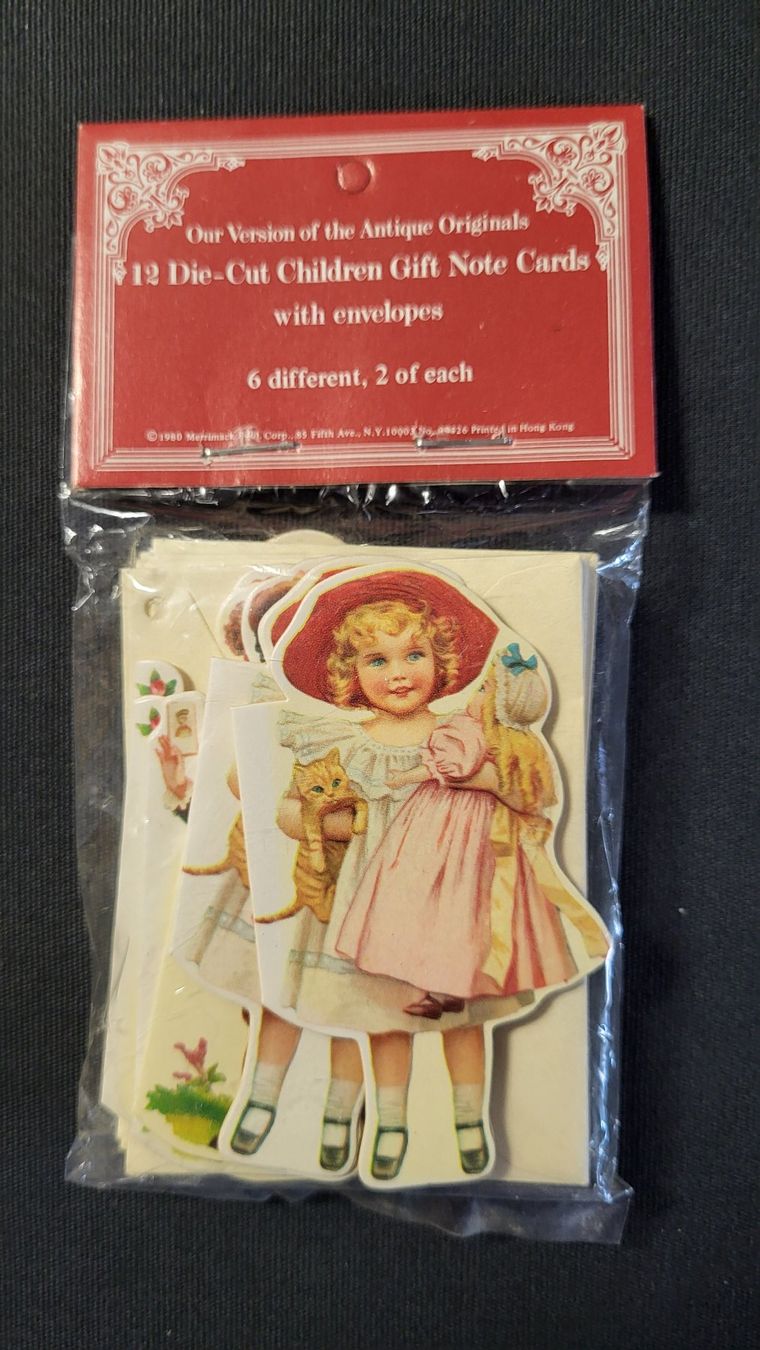 Cartoline: Die-Cut CHILDREN Gift Note Cards – Nuovo e nell'imballaggio originale da Basel venduto da spinne02 5