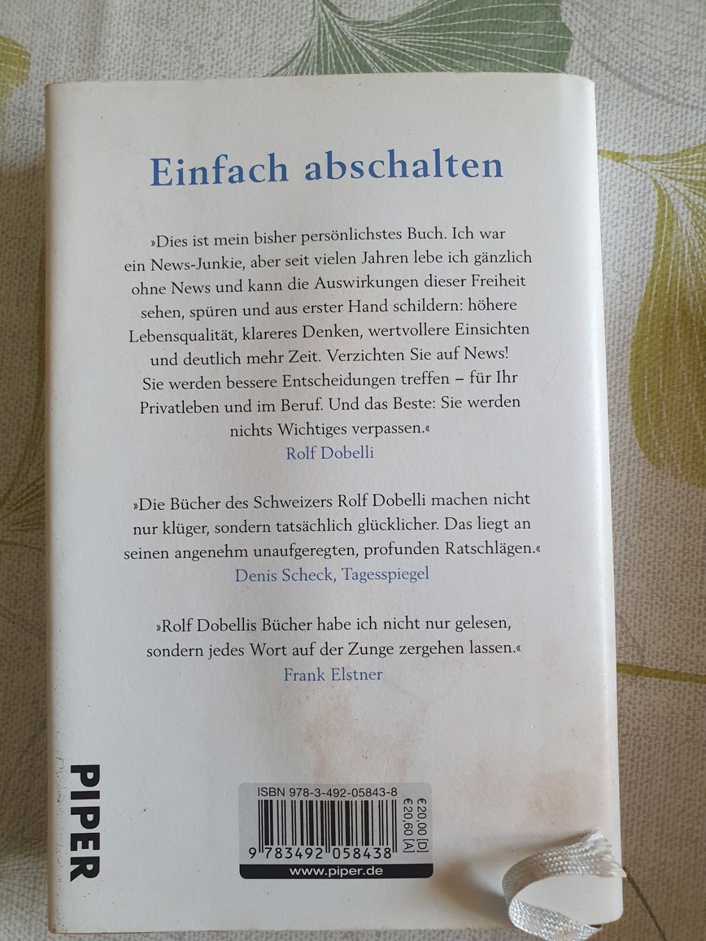 Livres: Rolf Dobelli Die Kunst des digitalen Lebens Buch – D'occasion à Winterthur par Natascha_1994 1