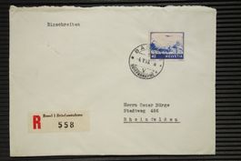 1949 Brief mit Flugpostmarke Wallis 1948