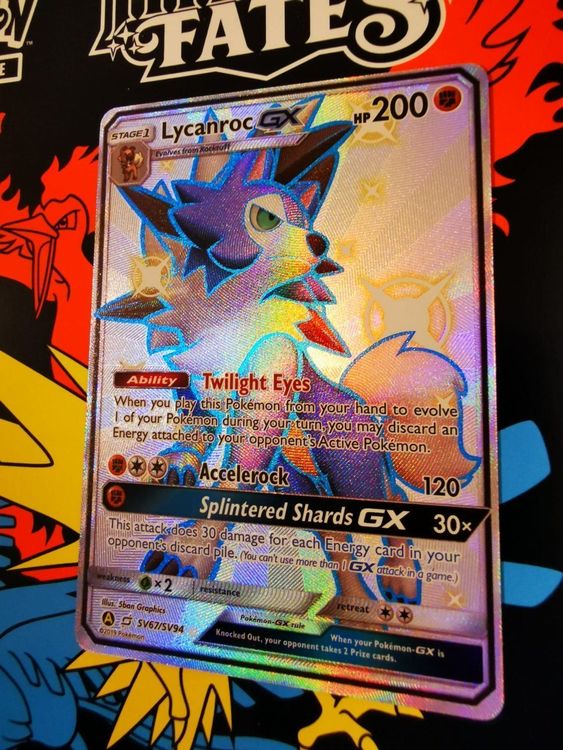 Pokemon Full Art Shiny Lycanroc Gx Sv67sv94 Hidden Fate Kaufen Auf Ricardo 2750