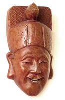 Holz Maske aus Asien mit Zähnen