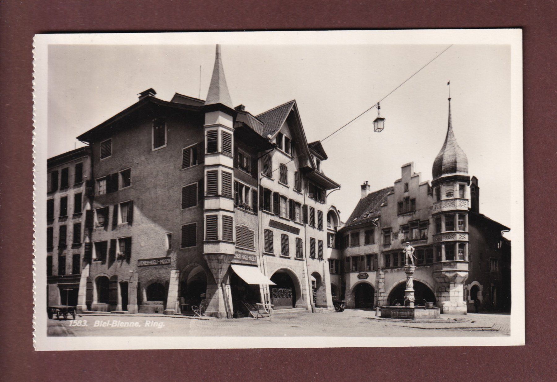 Ansichtskarten: BIEL / BIENNE - Ring - 1933 – Gebraucht aus Pully von nicecards-shop
