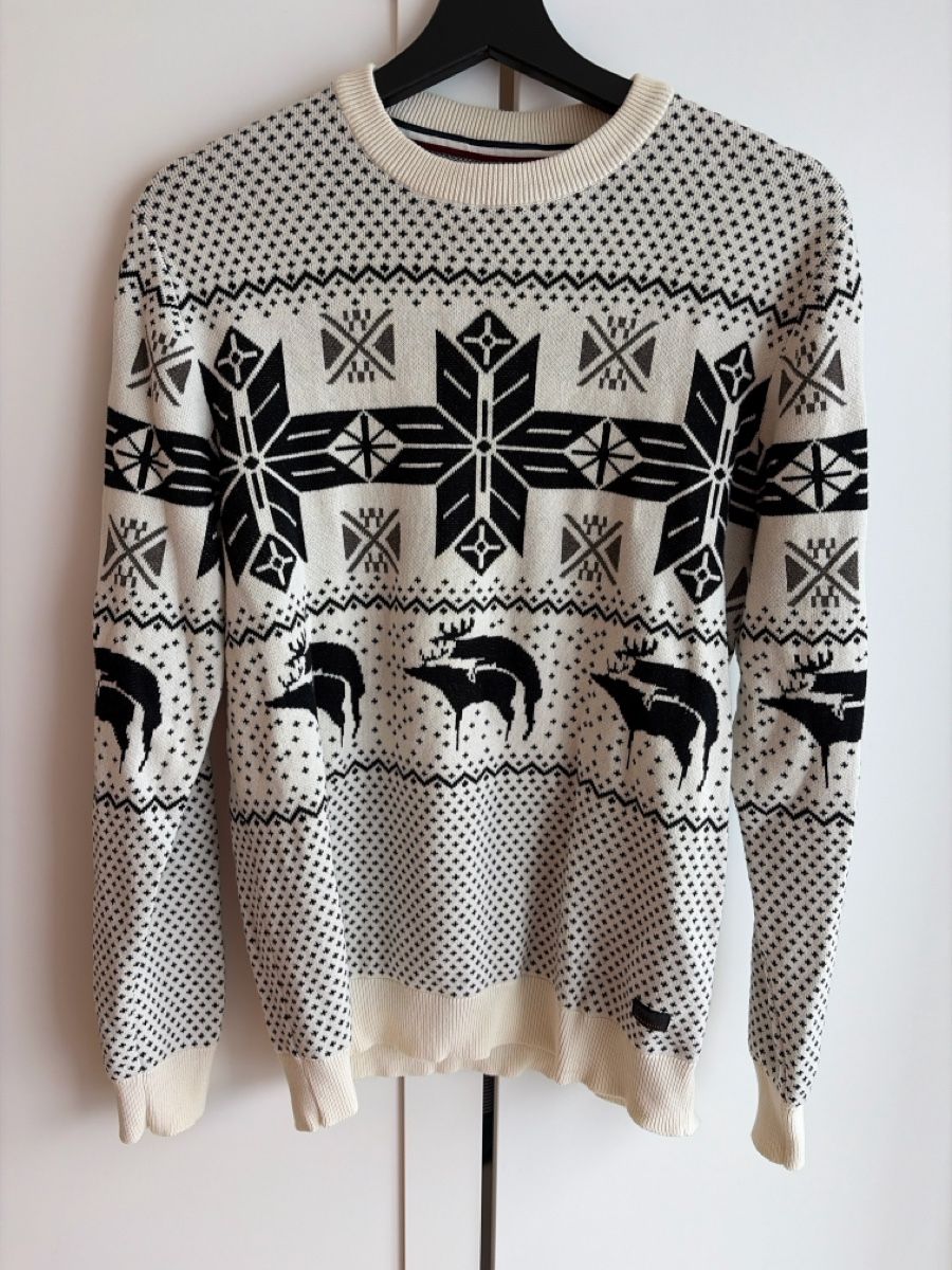 Pullover & Sweatshirts: Weihnachtspullover weiss schwarz – Gebraucht aus Zürich von Vittelo