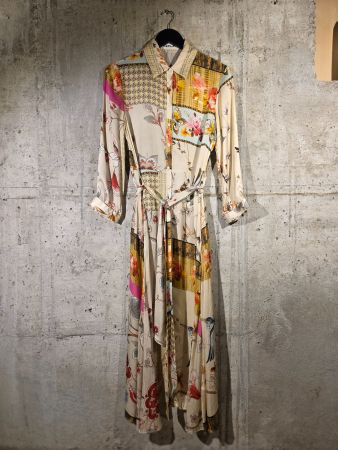 REPLAY Elegantes langes Kleid MitfloralemPatchworkMusterGr.M