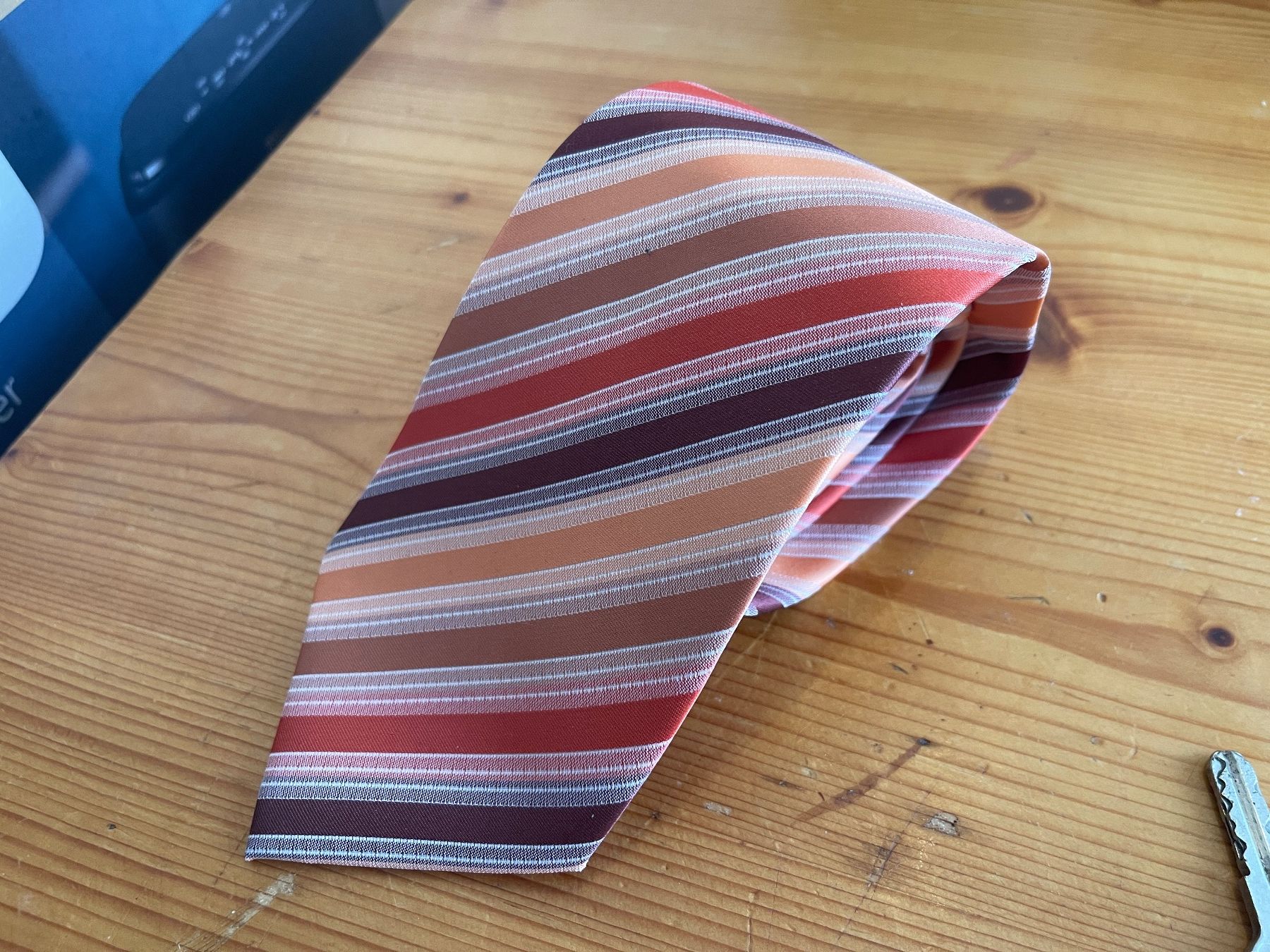 Cravatte: Kravatte Orange gestreift,  Polyester – Nuovo (secondo la descrizione) da Weinfelden venduto da ice_heart_xx 1