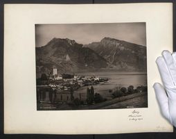 Fotografie Spiez am Thunersee, Blick nac