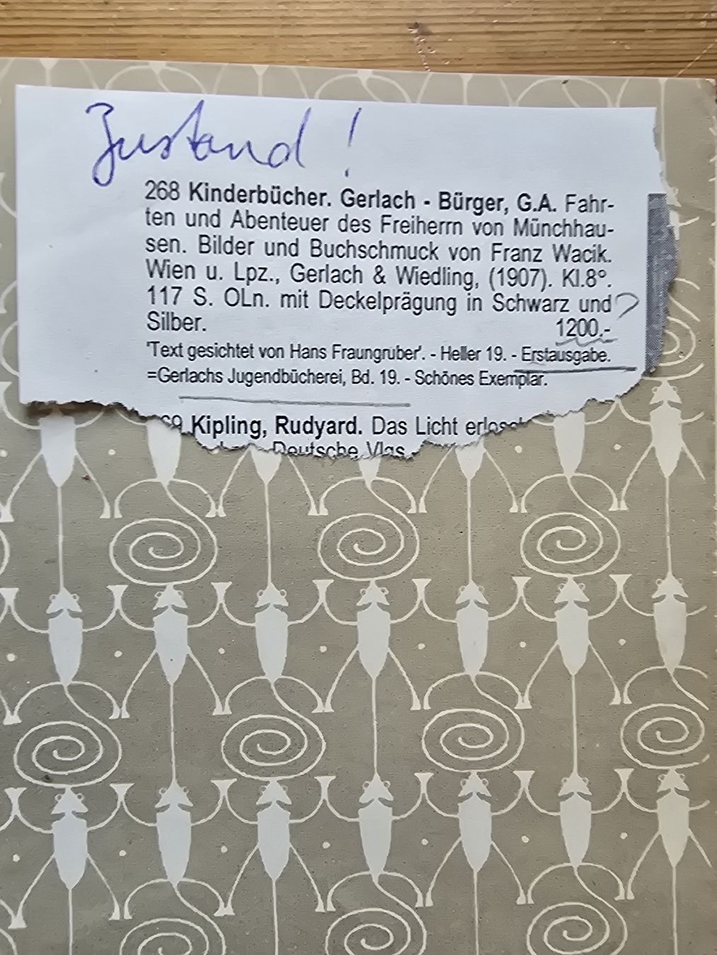 Libri: Gerlach Münchhausen Bürger 1907 – Usato da Hedingen venduto da mickway 2