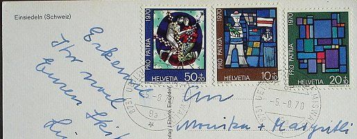 Cartoline postali: EINSIEDELN Flugaufnahme – Usato da Jona venduto da philajona 1