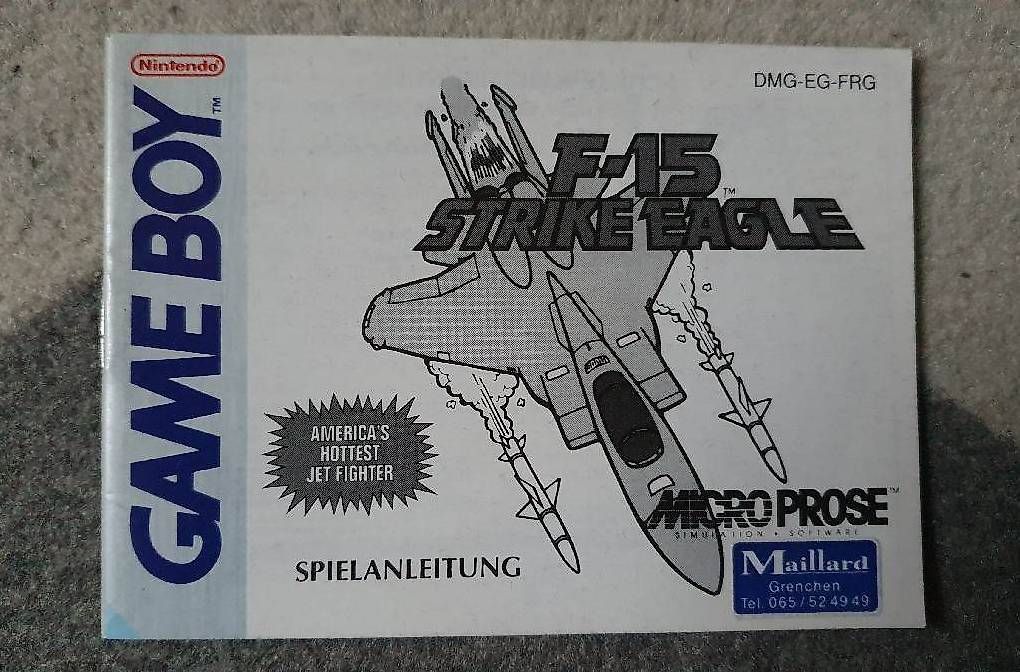 Giochi: Gameboy F-15 Strike Eagle Anleitung – Usato da Leuzigen venduto da Darcry