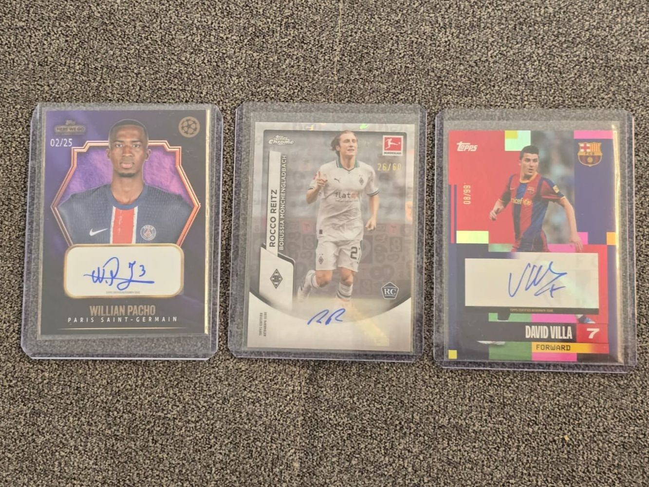 Topps Sammelbilder & Trading cards: Topps Set Nummeriert+Autogramm, Pacho, Reitz, Villa – Neu (gemäss Beschreibung) aus Uzwil von Dkcryp