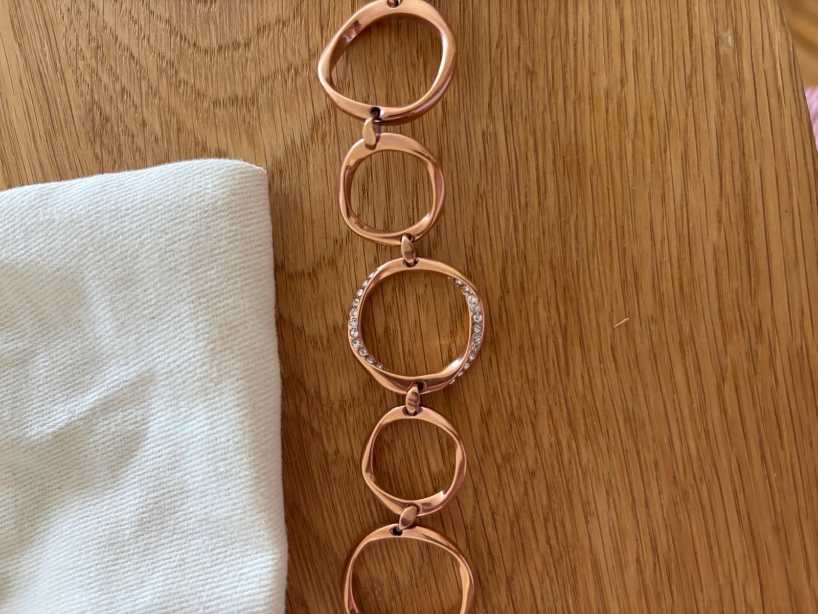 Fossil Bracciali & Braccialetti: Fossil Armband in Roségold mit Ringelementen – Usato da Zürich venduto da lalindamilena 3
